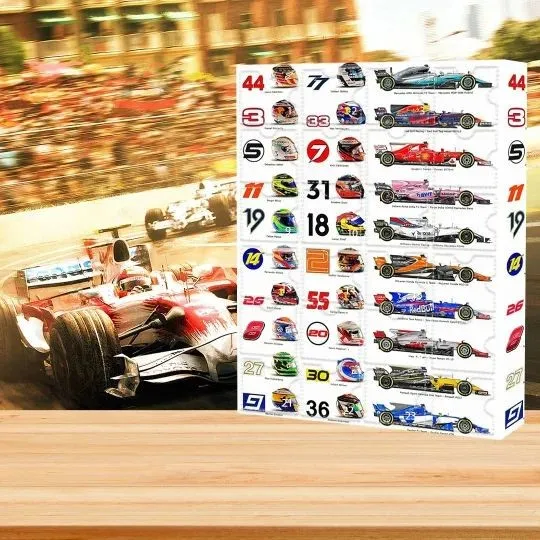 24-Day Racing Car Advent Calendar with Miniature Motorsport Collectibles