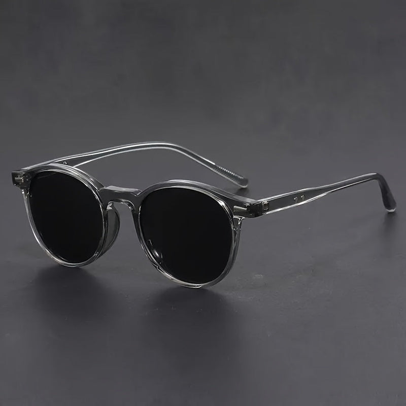 Men's Round Full-Frame Sunglasses with Retro Design