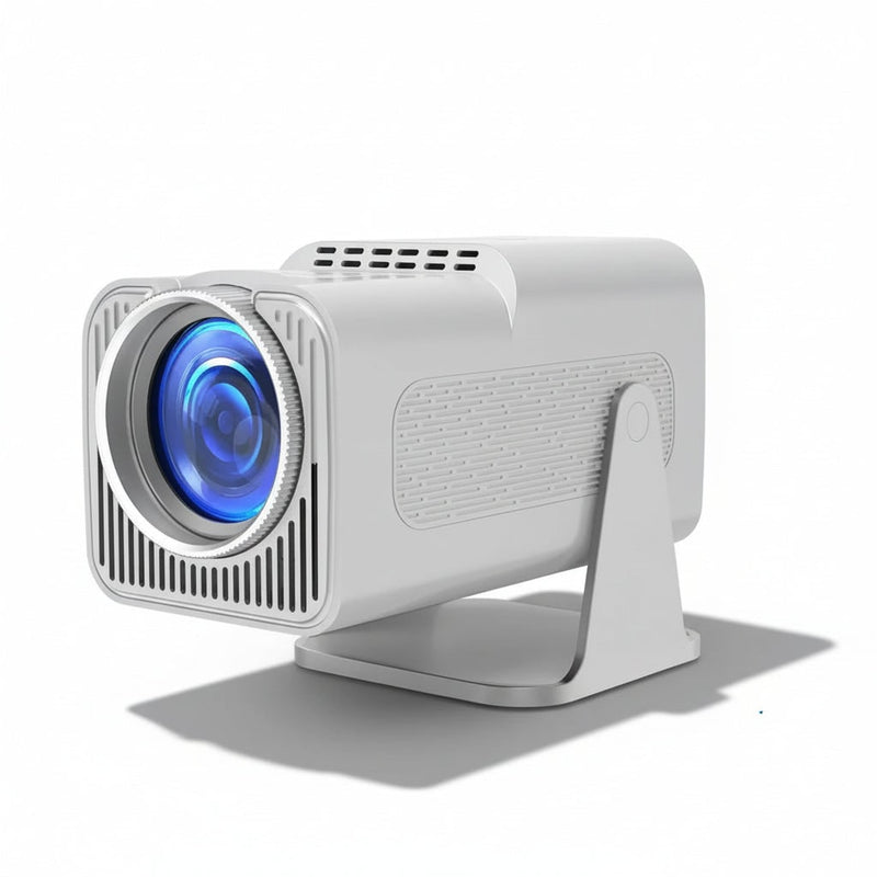 Full HD Mini Projector with Wireless Connectivity and Rotating Stand