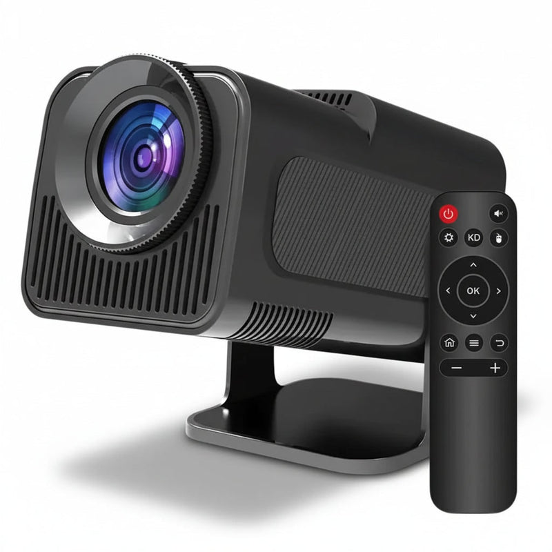 Full HD Mini Projector with Wireless Connectivity and Rotating Stand