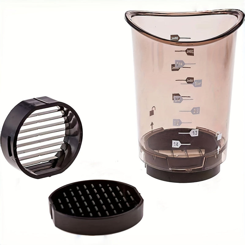 Manual Food Chopper with Interchangeable Cutting Inserts