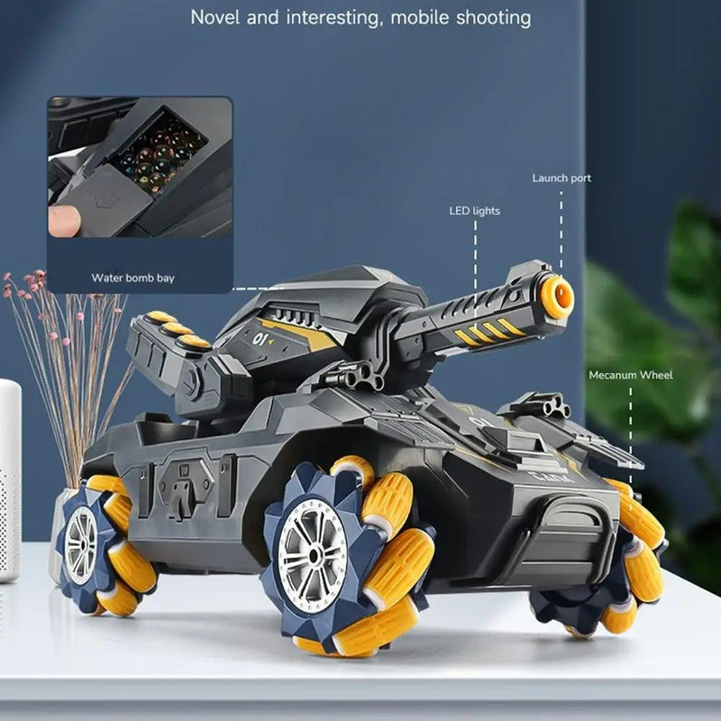Gesture-Controlled 4WD RC Stunt Tank with 360° Rotation