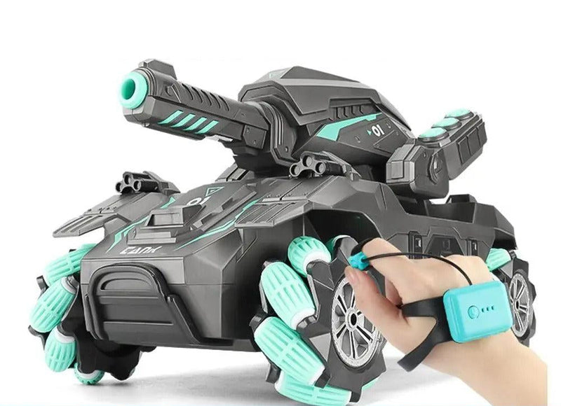 Gesture-Controlled 4WD RC Stunt Tank with 360° Rotation