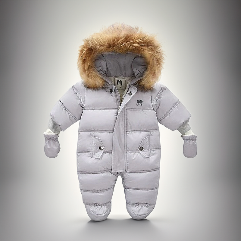Ultimate Warm Baby Winter Suit – Snow Overall with Fur Hood