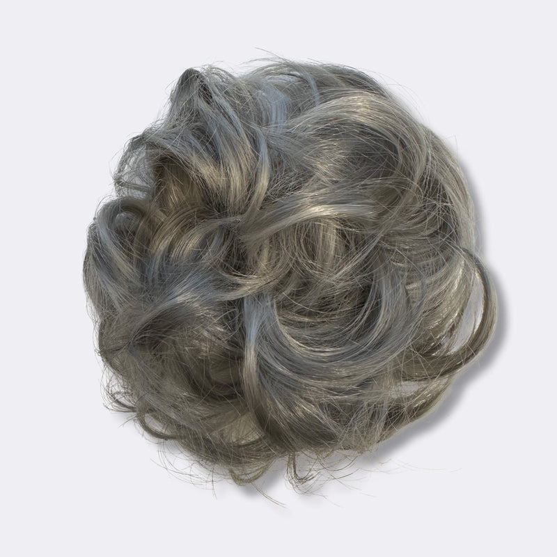 Messy Bun Hair Scrunchie with Synthetic Fibres and Elastic Attachment