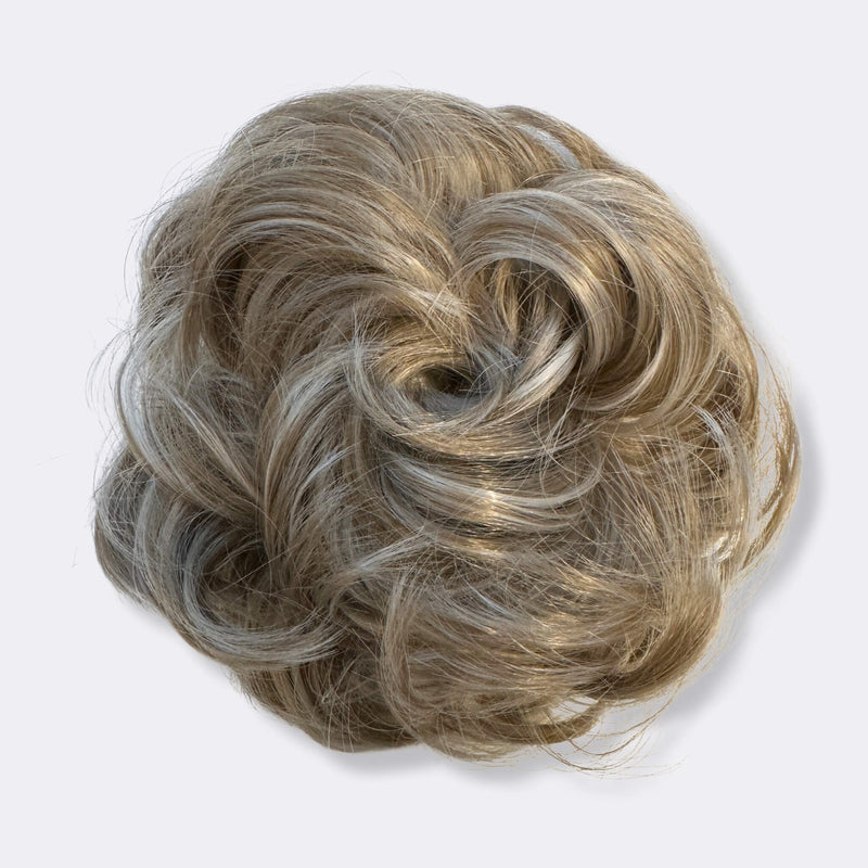 Messy Bun Hair Scrunchie with Synthetic Fibres and Elastic Attachment