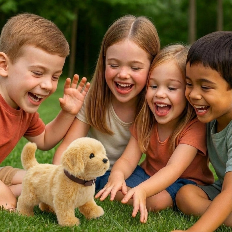 Interactive Robot Puppy with Soft Plush Coat for Playful Learning