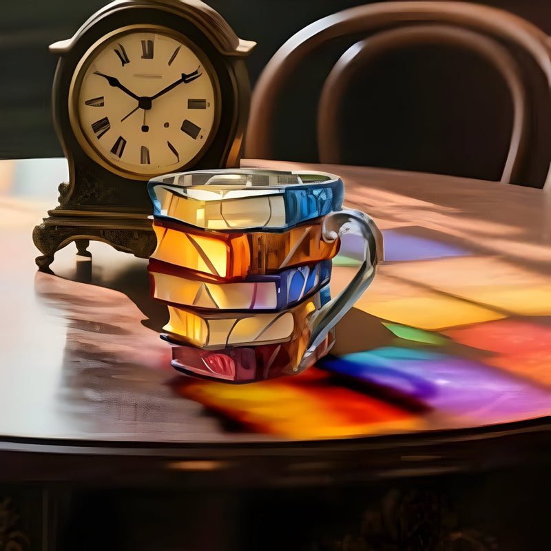 Decorative Resin Mug with 3D Book Design – Unique and Eye-Catching
