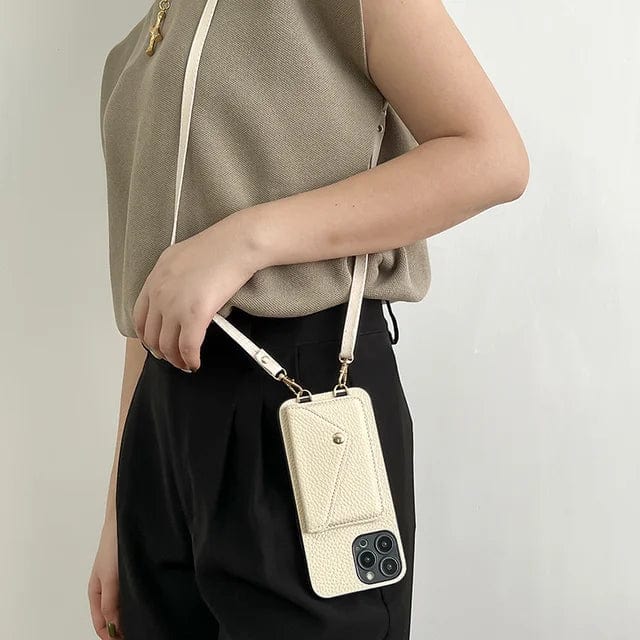 Phone Case with Shoulder Strap and Card Holder for Daily Use