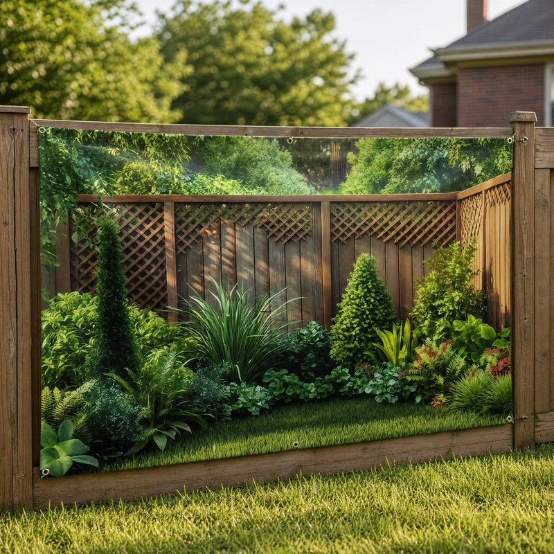 Lush Garden Landscape Backdrop Banner