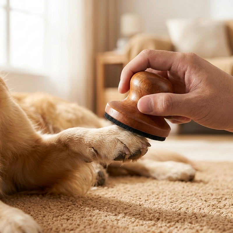 Wooden Pet Nail File with Replaceable Sanding Pads
