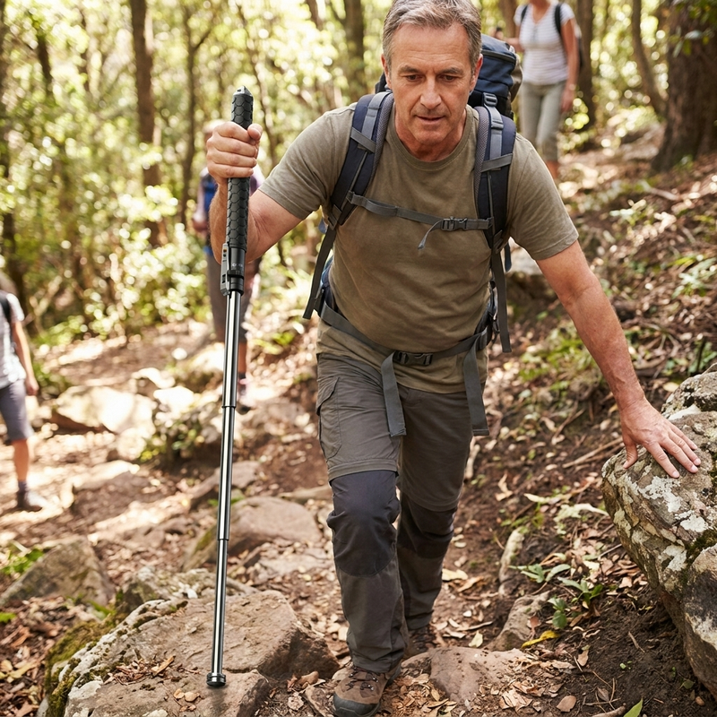 Telescopic Walking Pole with Anti-Slip Grip