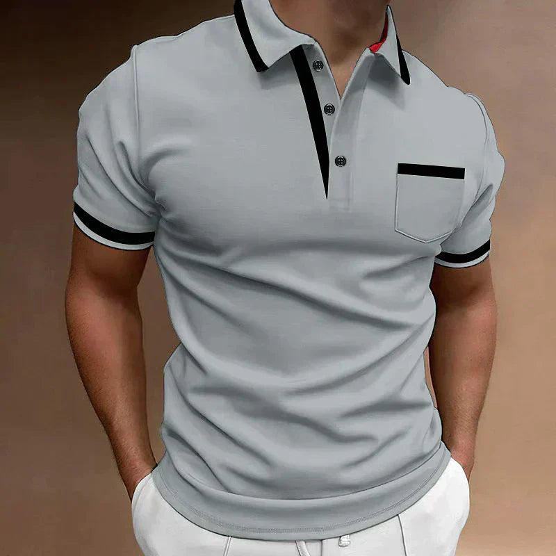 Modern Men's Polo Shirt with Contrasting Details for a Stylish Casual Look