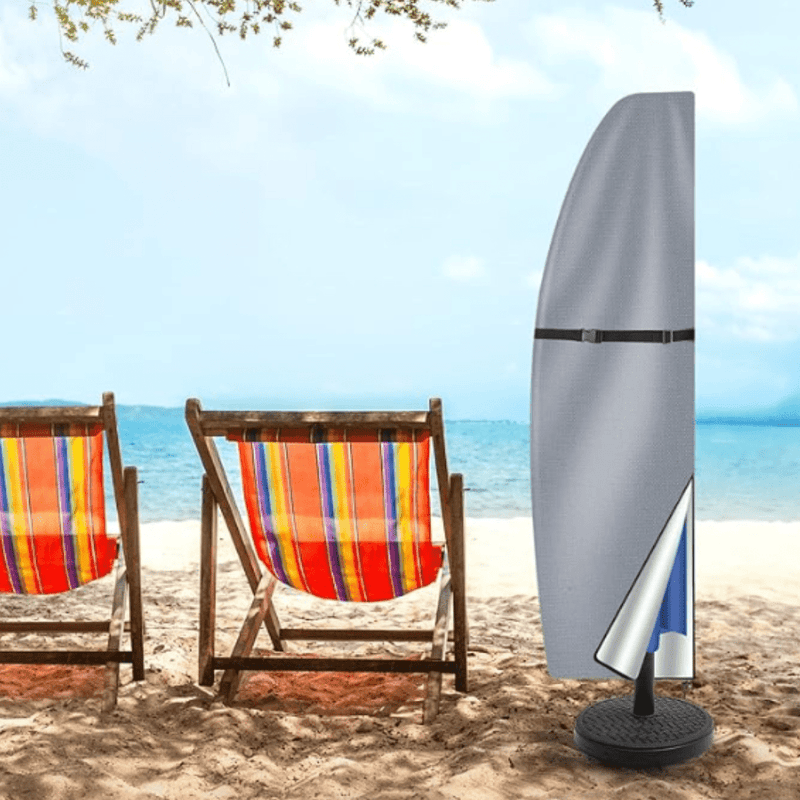 Waterproof Parasol Cover with UV Protection and Zip Closure for Outdoor Use
