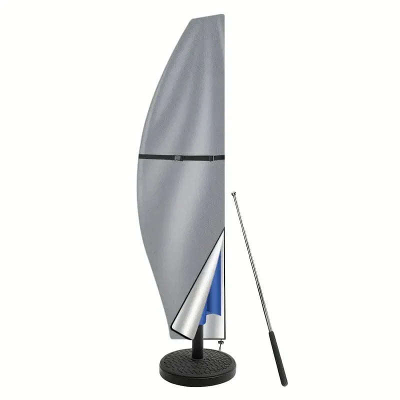 Waterproof Parasol Cover with UV Protection and Zip Closure for Outdoor Use