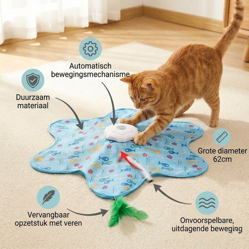 Automatic Interactive Cat Toy with Moving Teaser