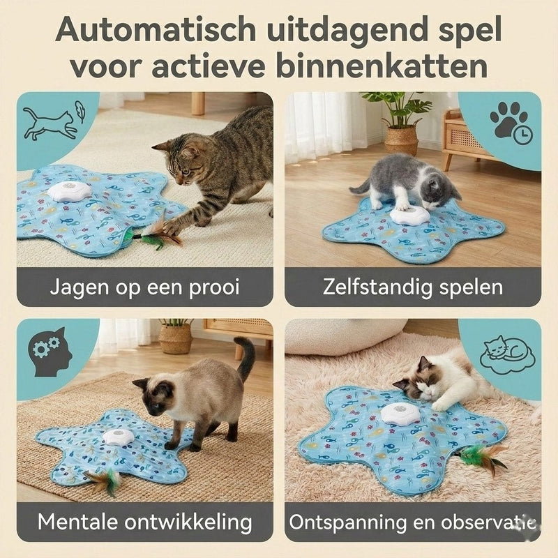 Automatic Interactive Cat Toy with Moving Teaser
