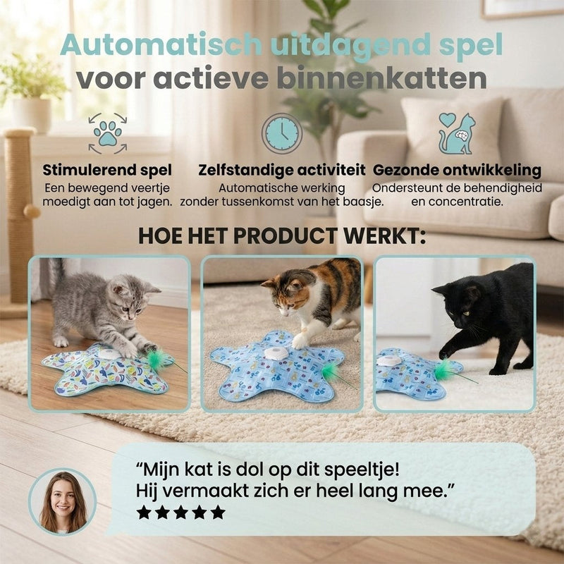 Automatic Interactive Cat Toy with Moving Teaser