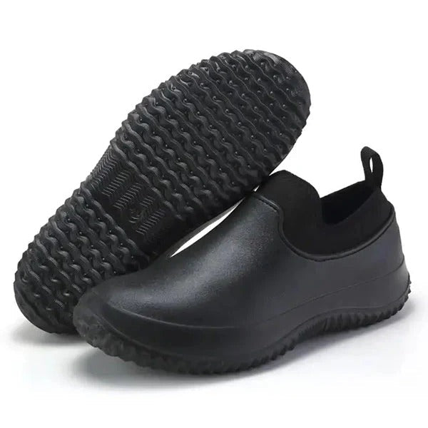 Waterproof Slip-On Work Shoes for Men with Non-Slip Sole and Comfort