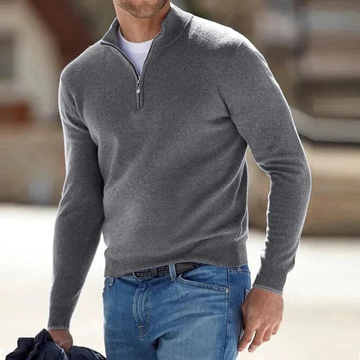 Men's Cashmere Jumper with Long Sleeves – Soft and Timeless
