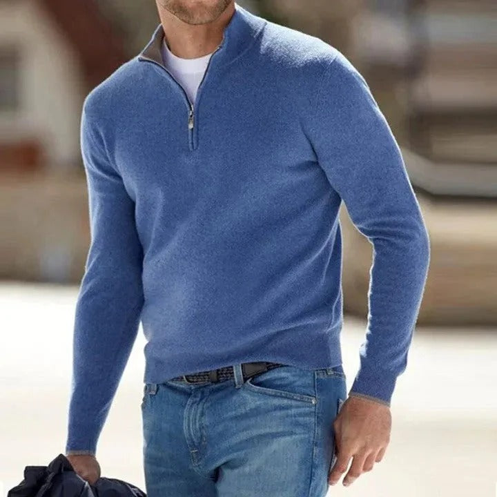 Men's Cashmere Jumper with Long Sleeves – Soft and Timeless