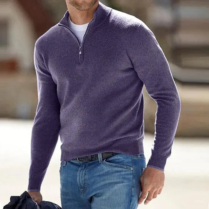 Men's Cashmere Jumper with Long Sleeves – Soft and Timeless