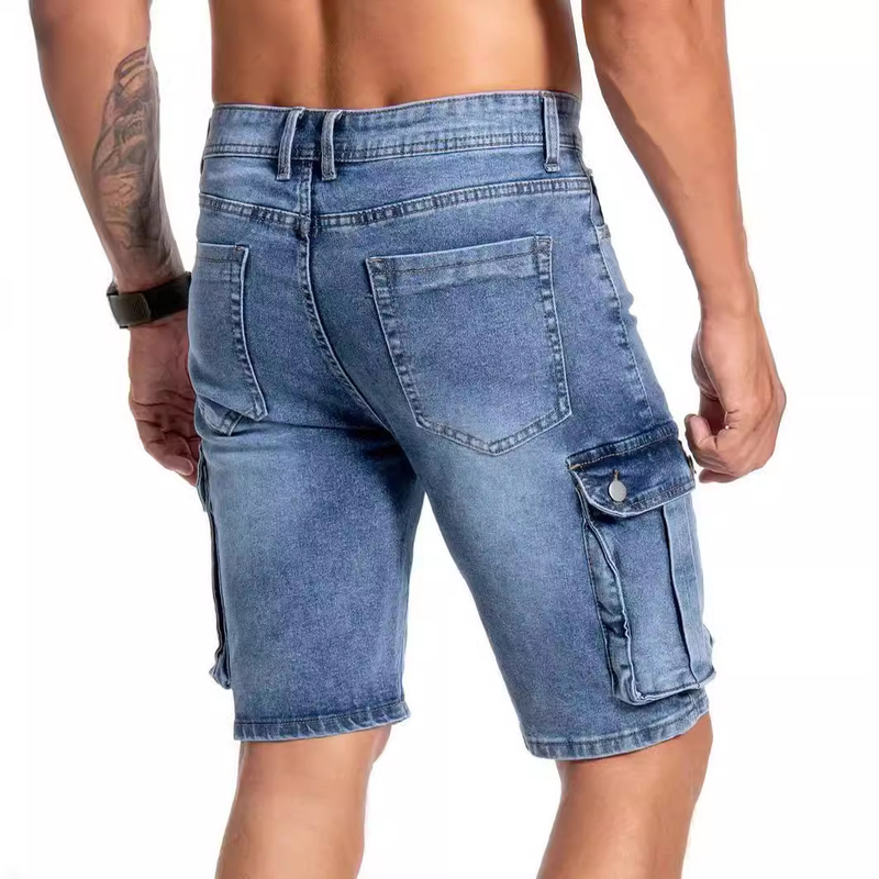 Men's Multi-Pocket Denim Shorts - Practical and Comfortable