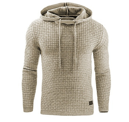 Comfortable Men's Hoodie with Relief Structure – Warm and Durable