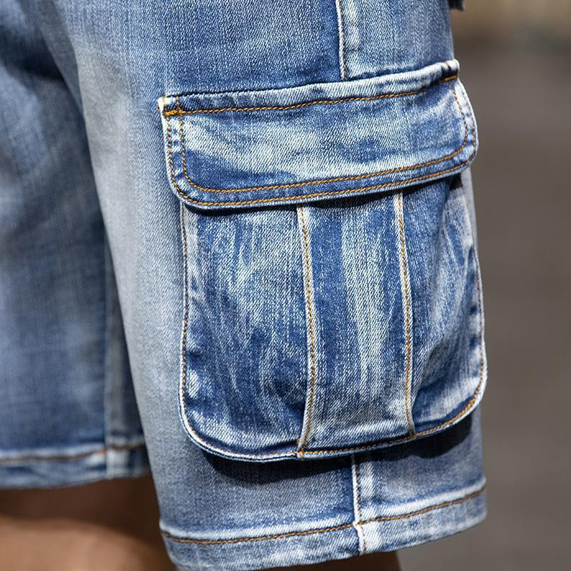 Casual Men's Denim Cargo Shorts – Robust and Practical for Daily Use