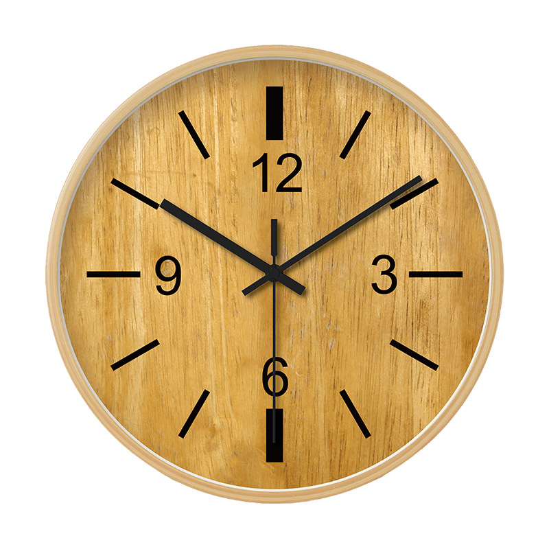 Silent Wooden Wall Clock with Minimalist Design for Modern Interiors
