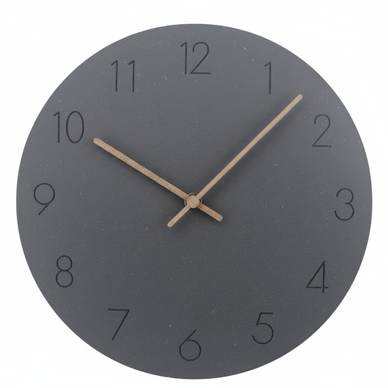 Minimalist Silent Wall Clock with MDF Frame for Modern Interiors