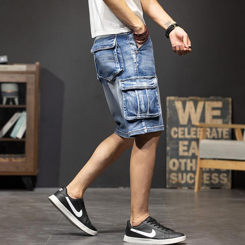 Casual Men's Denim Cargo Shorts – Robust and Practical for Daily Use