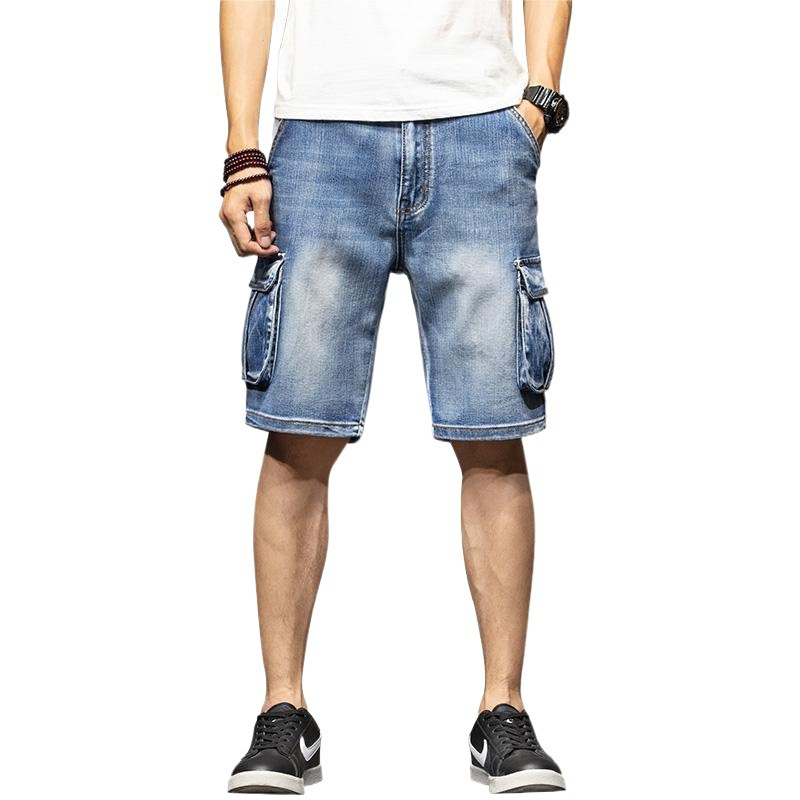 Casual Men's Denim Cargo Shorts – Robust and Practical for Daily Use