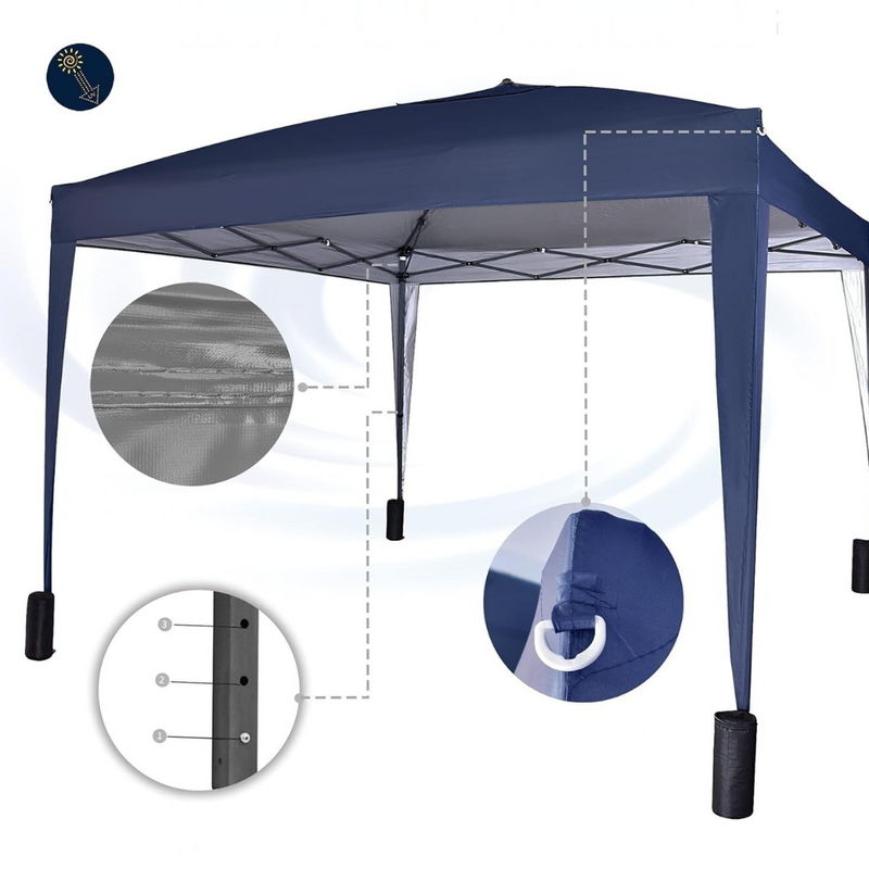 Pop-Up Gazebo with Side Panels for Garden Parties and Outdoor Events