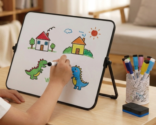 MagniBoard Magnetic Whiteboard - Portable and Double-Sided with Stand