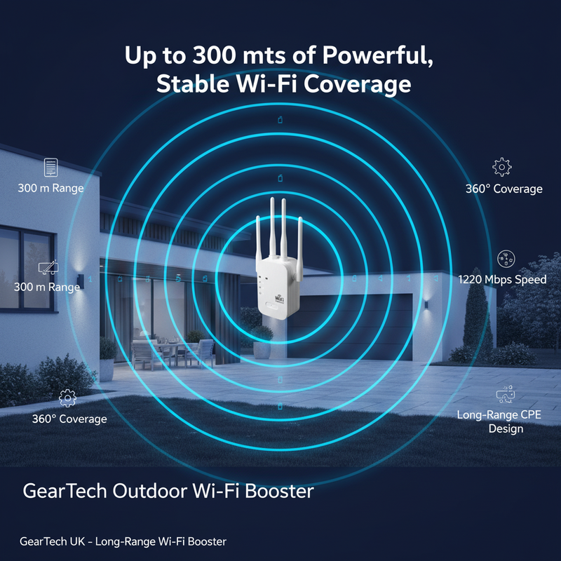 Dual-Band WiFi Range Extender with 2.4GHz & 5GHz Connectivity