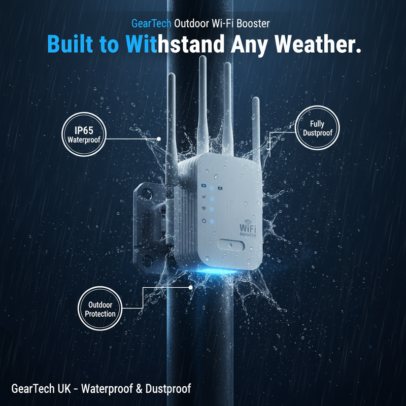Dual-Band WiFi Range Extender with 2.4GHz & 5GHz Connectivity