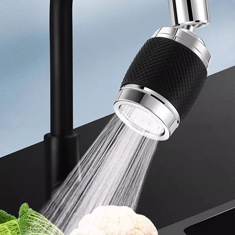 Flexible Rotating Tap Attachment for Controlled Kitchen Rinsing