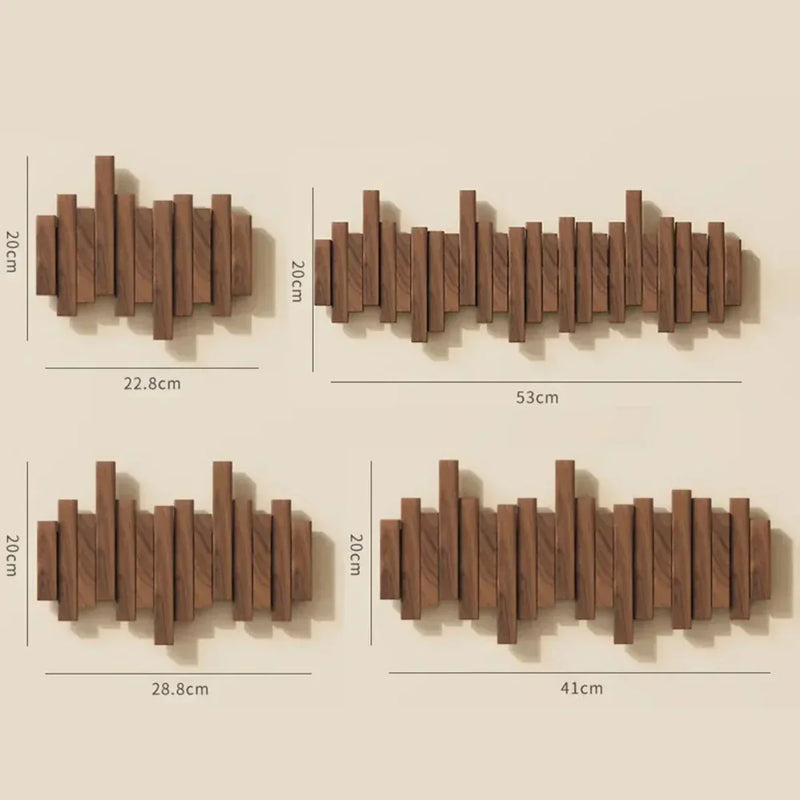 PianoWood Wall Hook Rack – Modern Wooden Organiser for Home