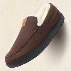 Warm Slippers for Men with Sheepskin Lining and Non-Slip Sole