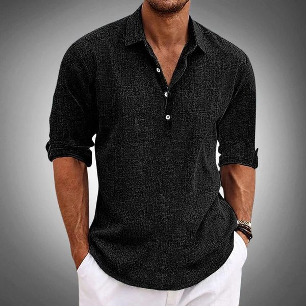 Linen Polo for Men with Breathable Material and Casual Fit