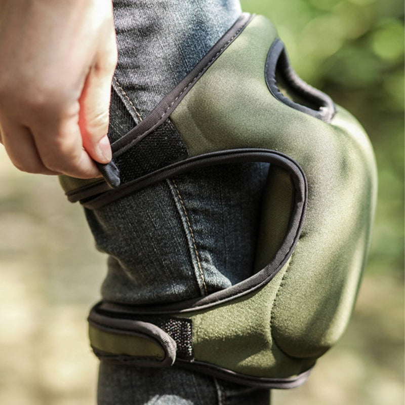 Strap-On Gardening Knee Pads with Flexible Protective Covers