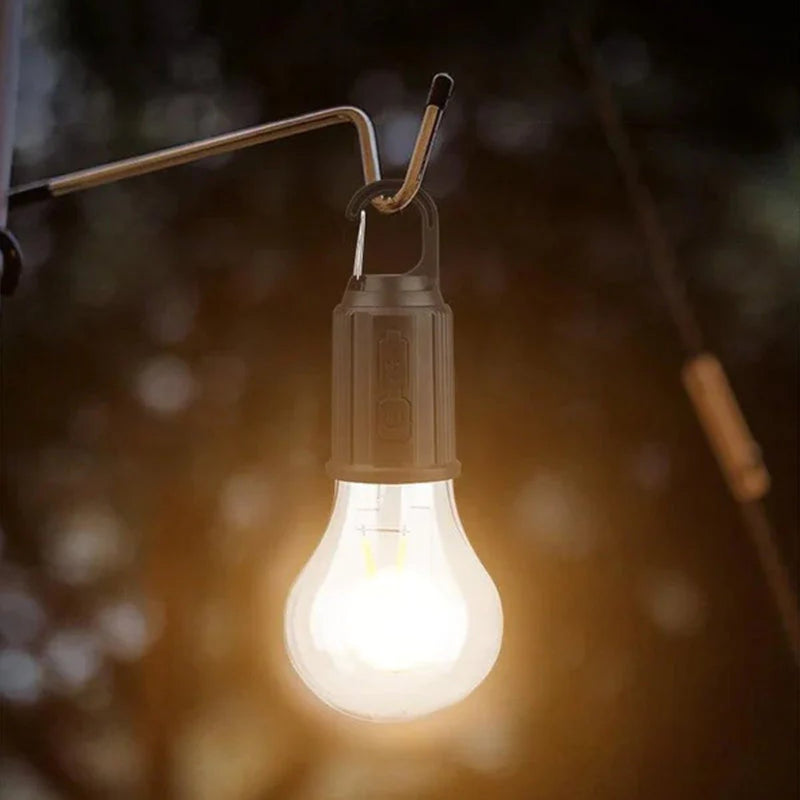 USB-Rechargeable Hanging LED Bulb for Camping and Emergency Use