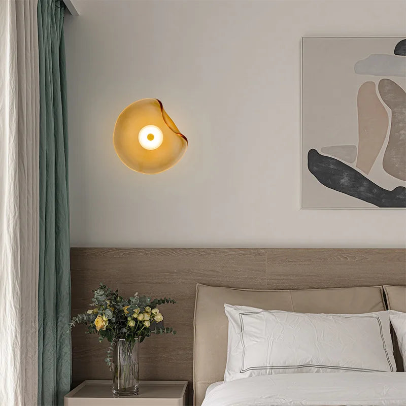 Glass Wall Lamp with Organic Design for Atmospheric and Modern Lighting