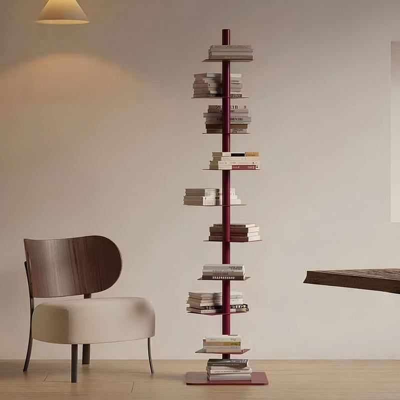 Nine-Tier Steel Spiral Bookshelf for Home Office Display