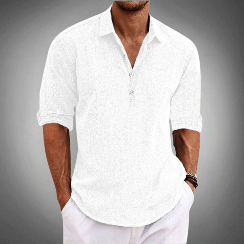 Linen Polo for Men with Breathable Material and Casual Fit