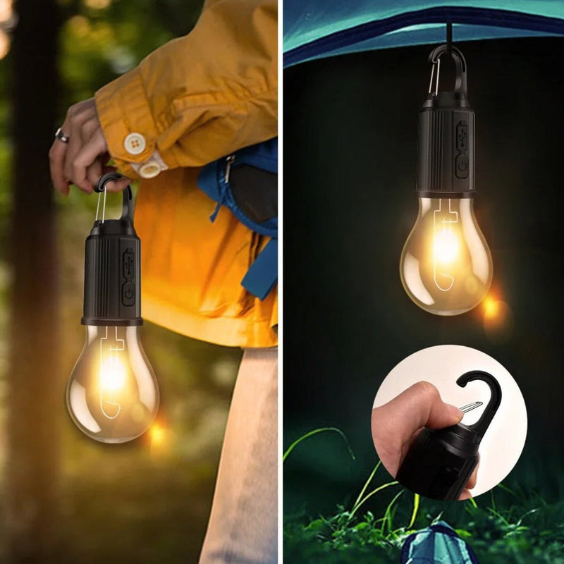 USB-Rechargeable Hanging LED Bulb for Camping and Emergency Use
