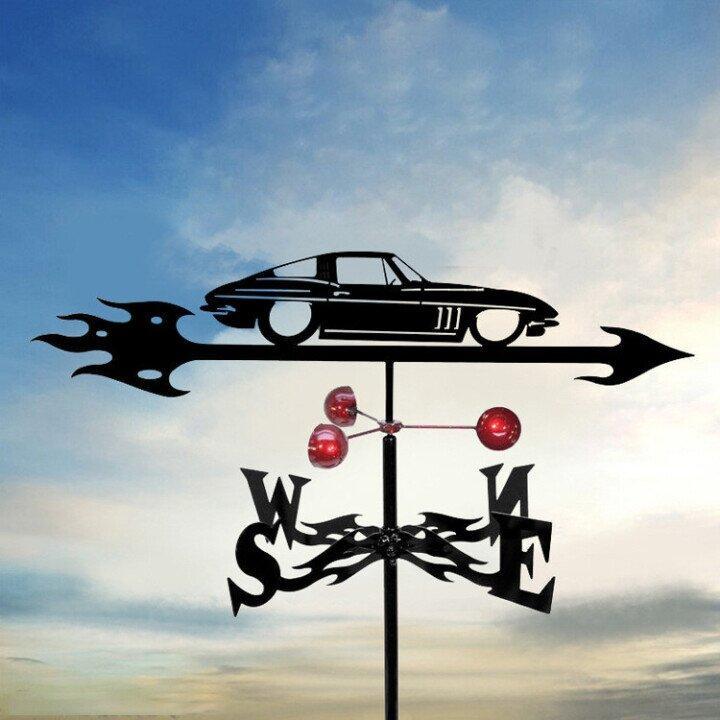 Metal Weather Vane with Animal Silhouette for Garden and Roof Decoration