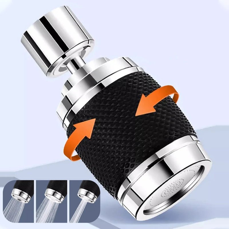 Flexible Rotating Tap Attachment for Controlled Kitchen Rinsing