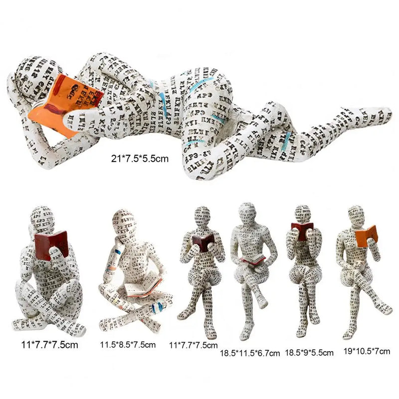 Decorative Figure with Reading Design for Inspiring and Stylish Interior Decoration